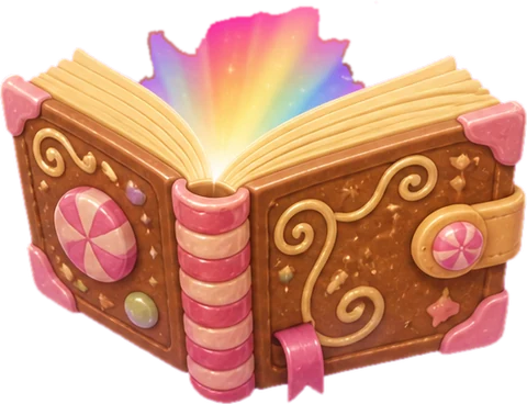 Grandma's open recipe book