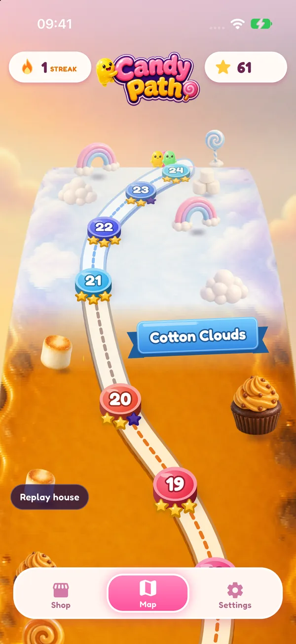 The map of Cotton Clouds